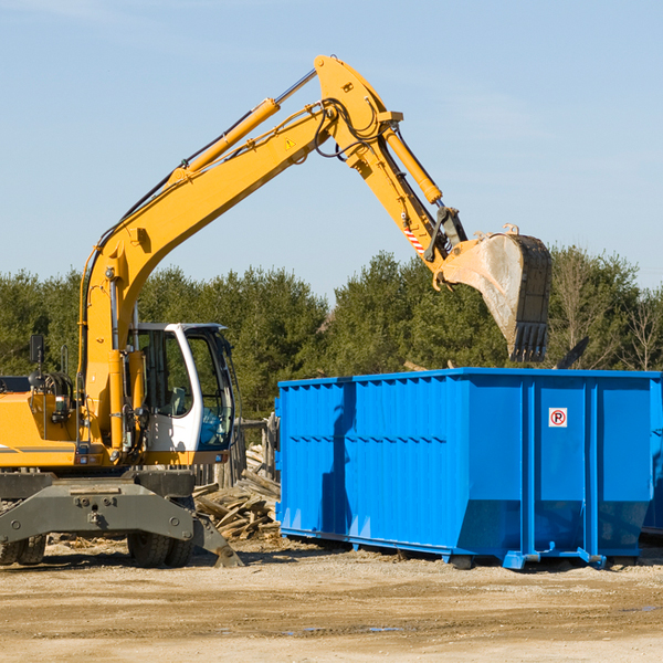 are there any restrictions on where a residential dumpster can be placed in Evansville IN